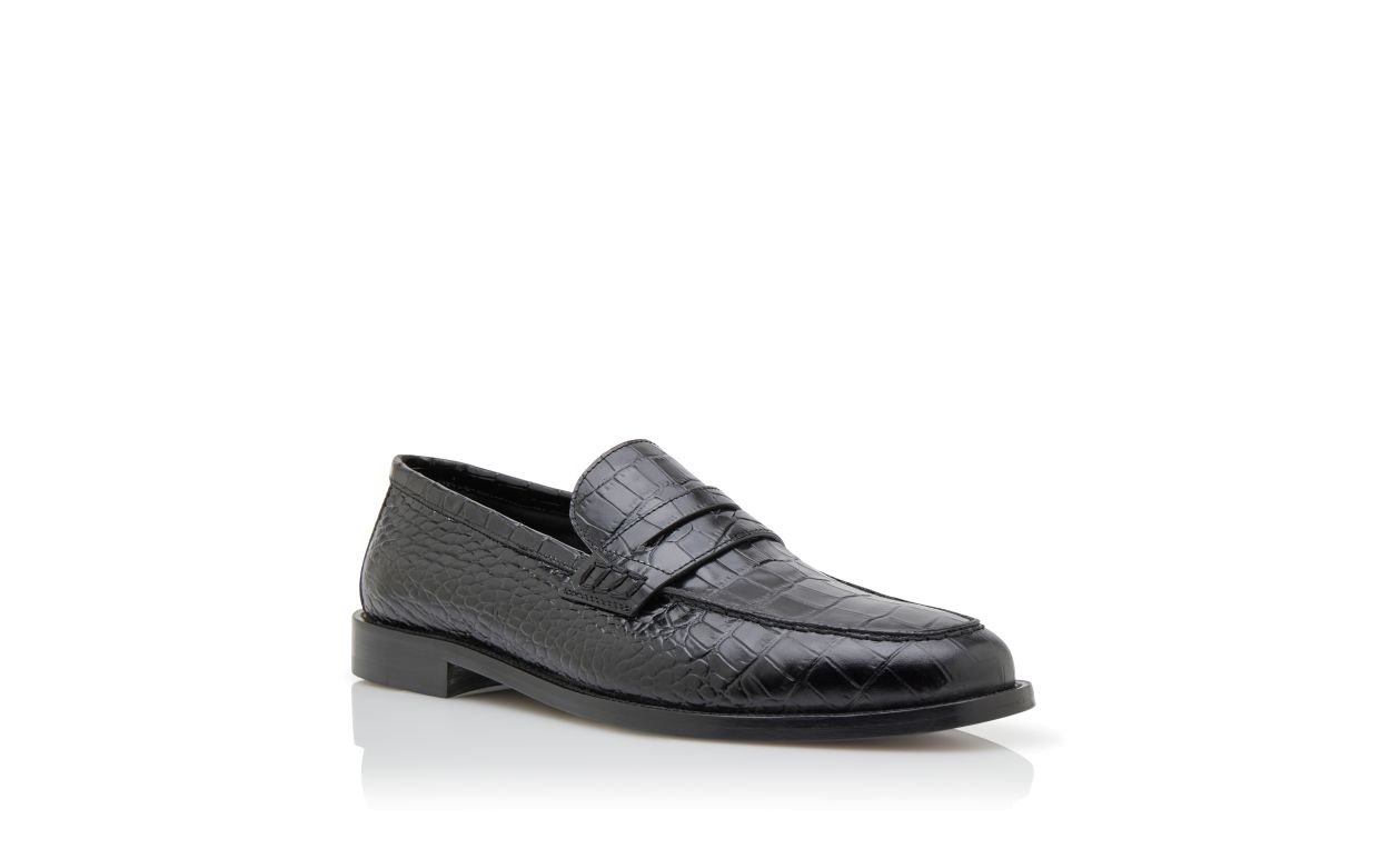 Mocassins en cuir de veau noir