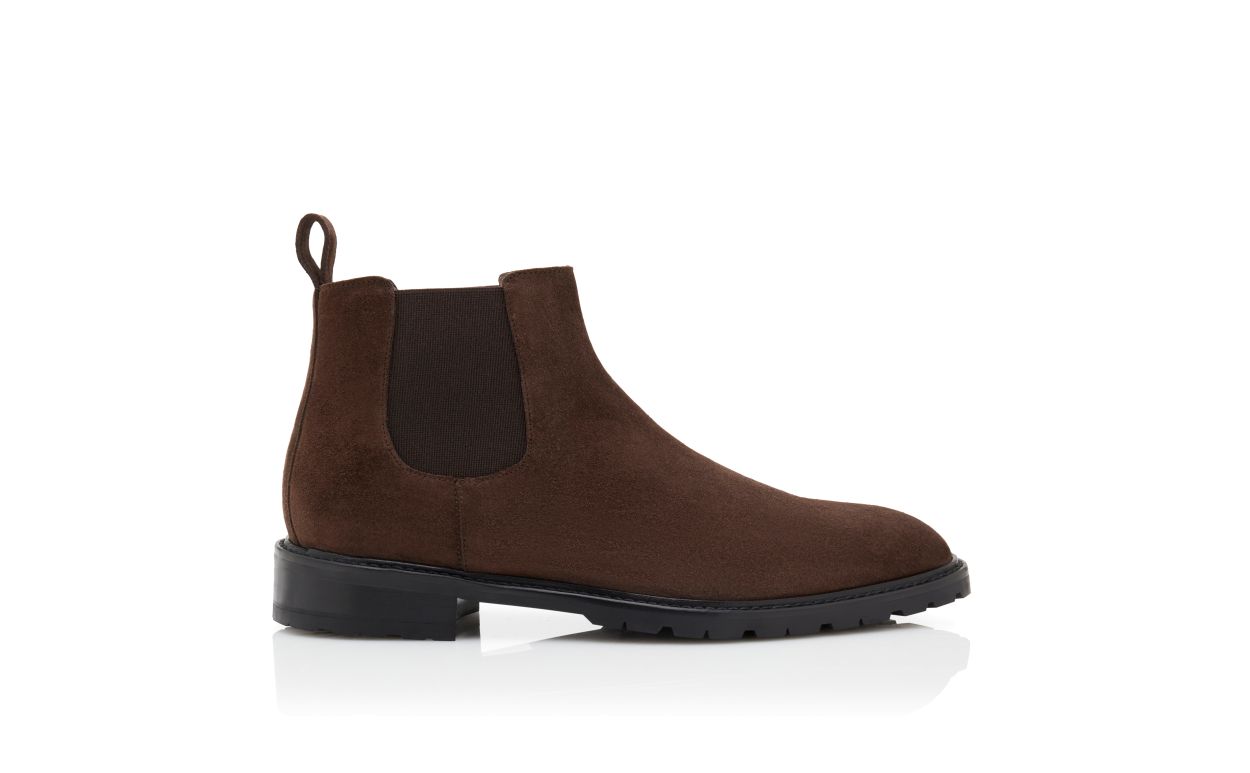 Bottes cheville en daim brun