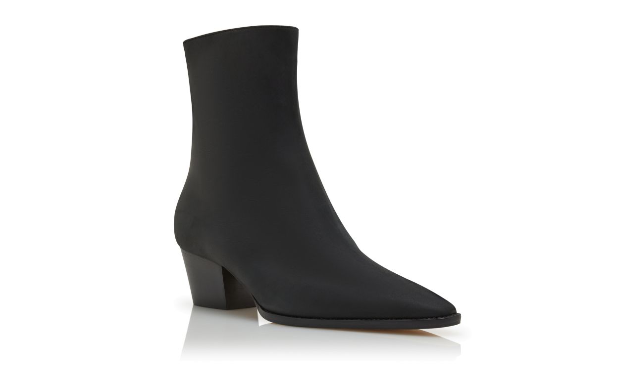Bottines cheville en daim noir