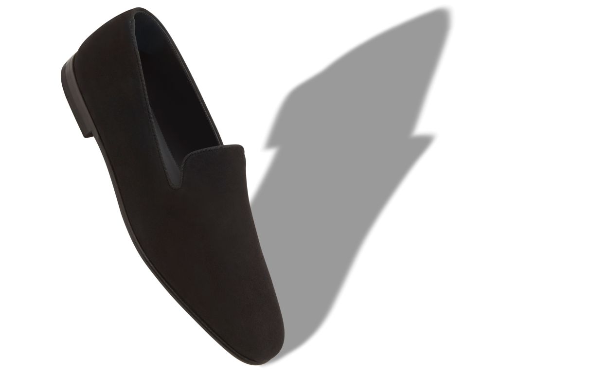 Mocassins en daim noir