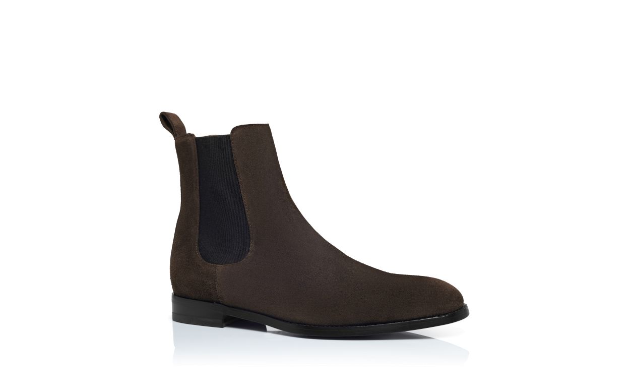 Bottines cheville en daim brun