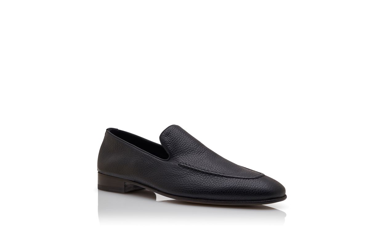Mocassins en cuir de veau noir
