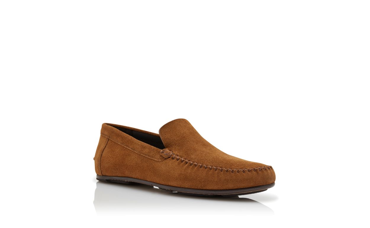 Chaussons en daim brun