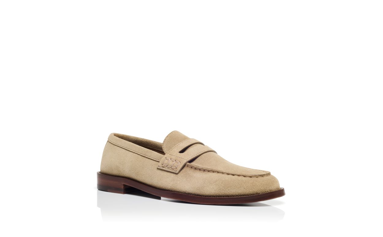 Mocassins en daim beige