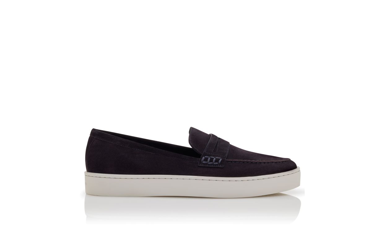 Mocassins en daim bleu marine