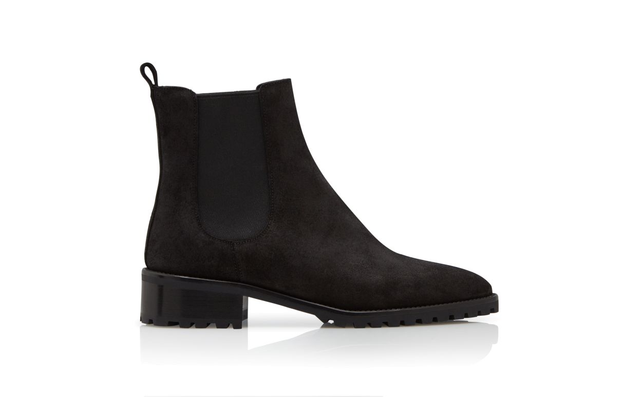Bottes Chelsea en daim noir