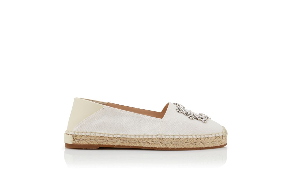Espadrilles en coton crème clair