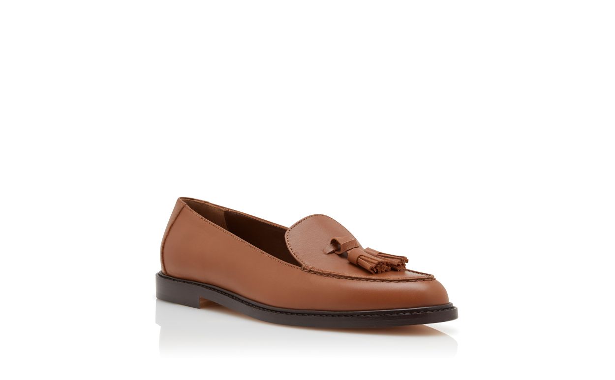 Mocassins en cuir de veau brun