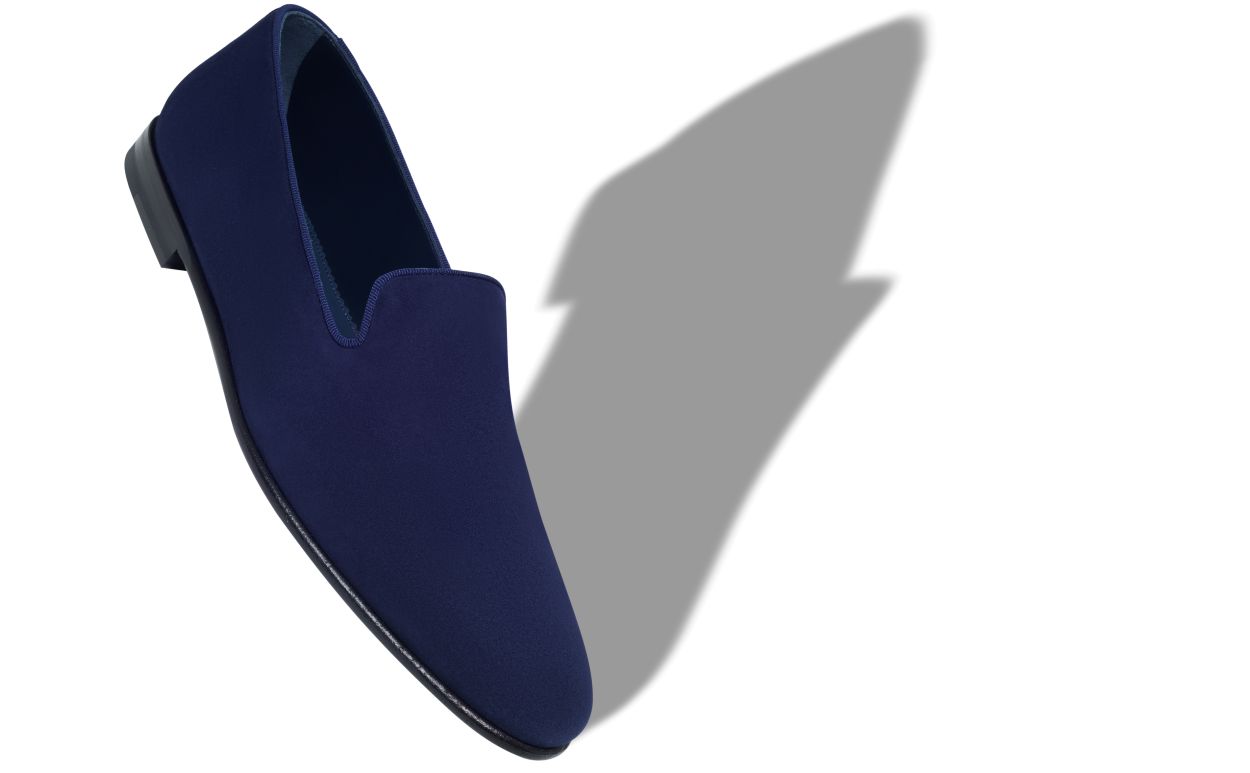 Mocassins en daim bleu marine