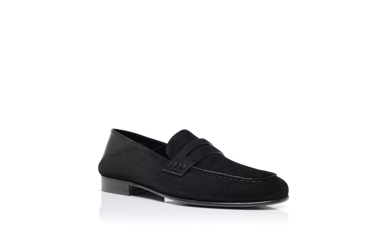 Mocassins en daim noir