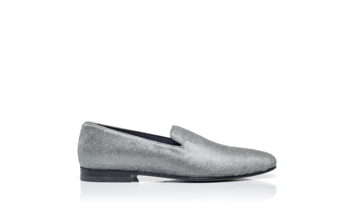 Mocassins en chevreau argenté