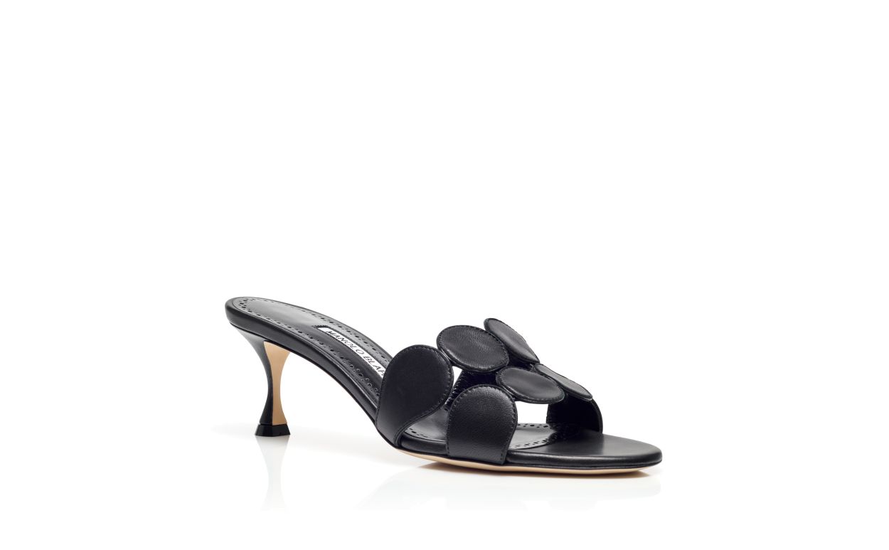 Mules en cuir nappa noir
