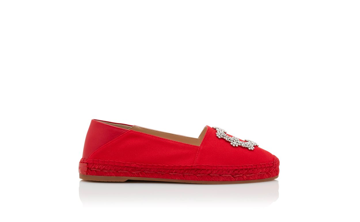 Espadrilles en coton rouge