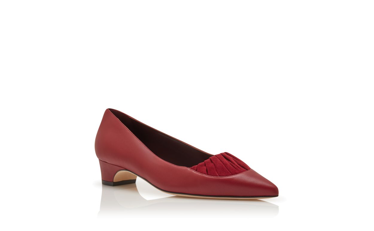 Escarpins en cuir nappa rouge