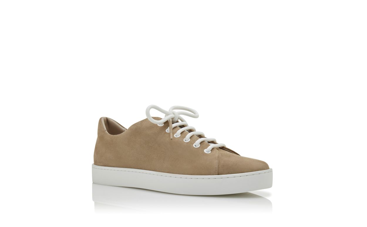 Chaussures basses en daim beige