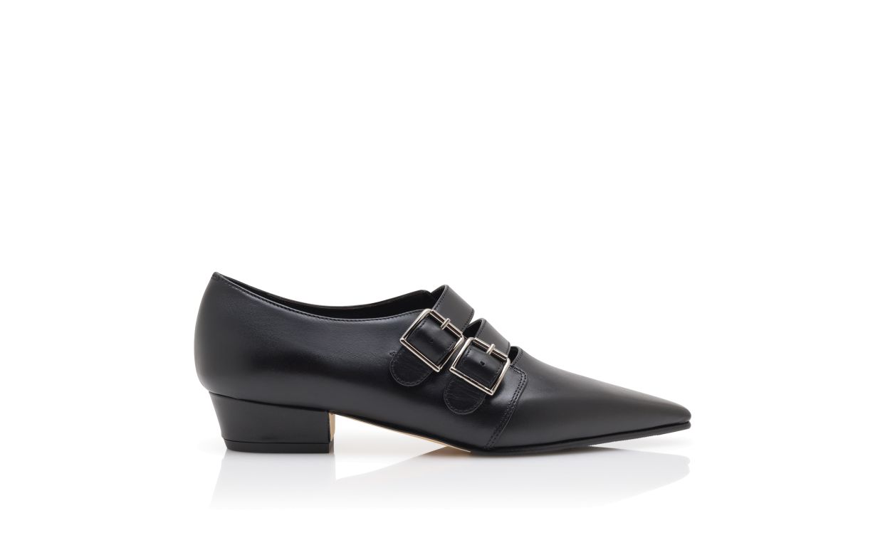 Botines en cuir de veau noir
