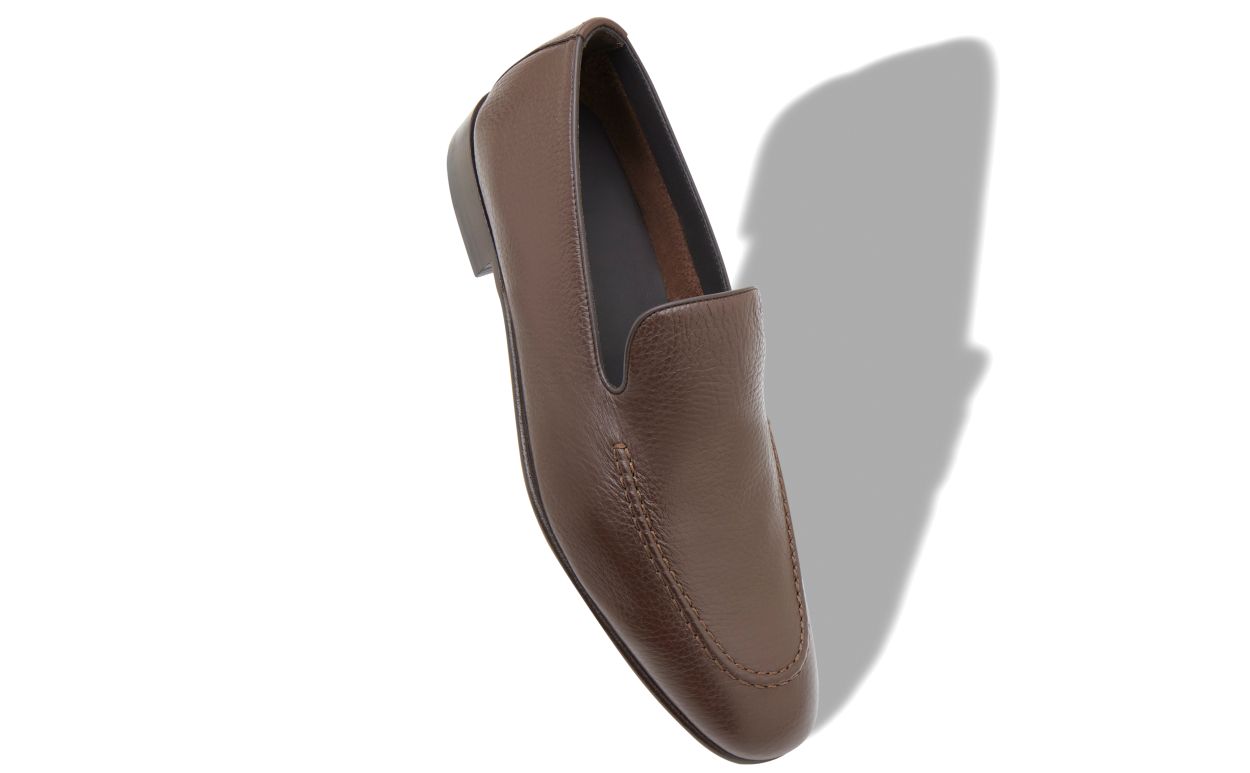 Mocassins en cuir de veau brun