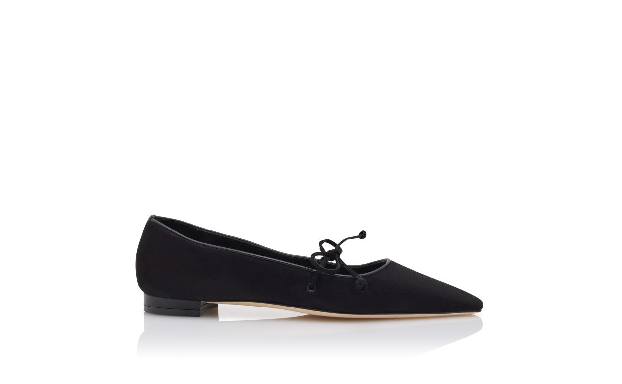 Pompes plates en daim noir
