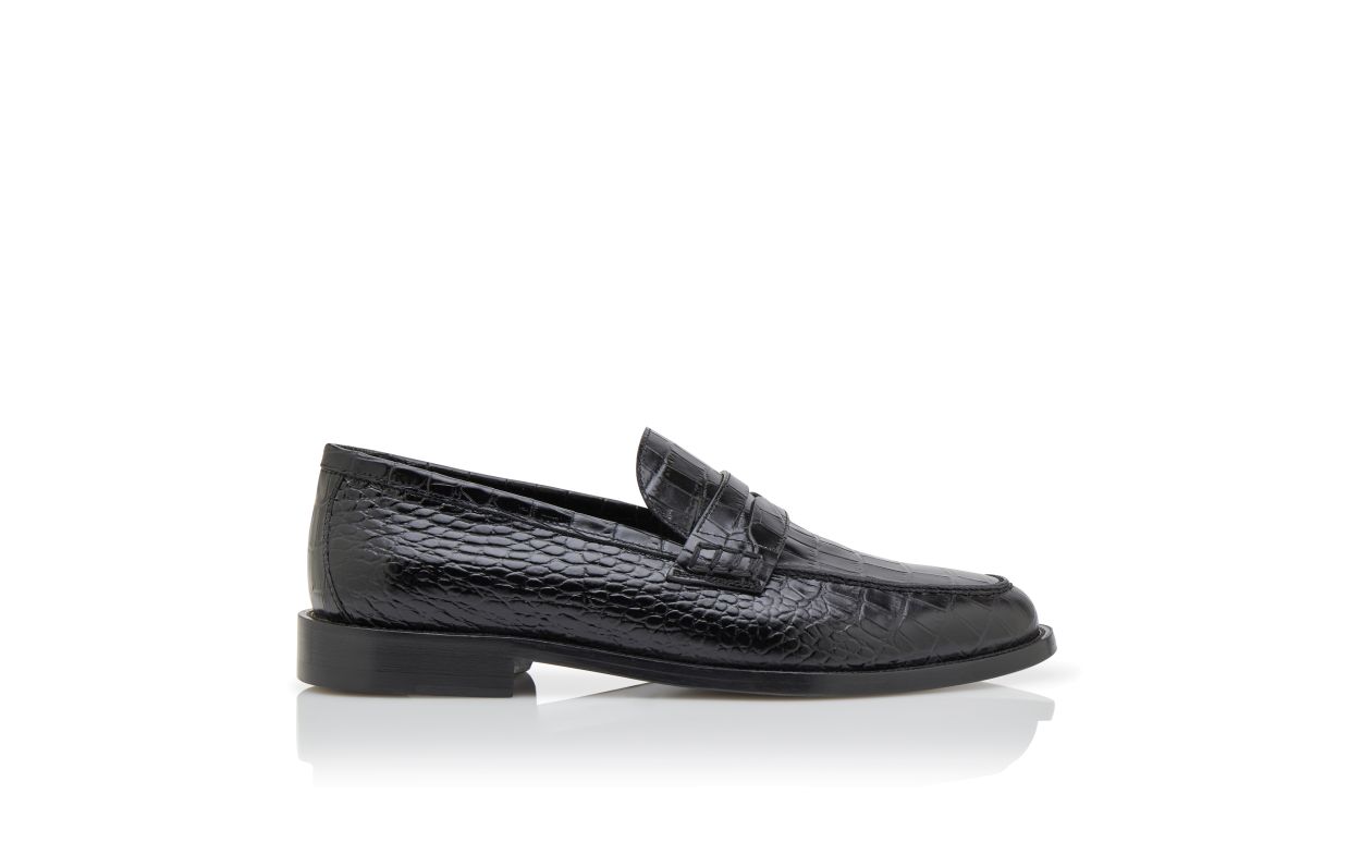 Mocassins en cuir de veau noir