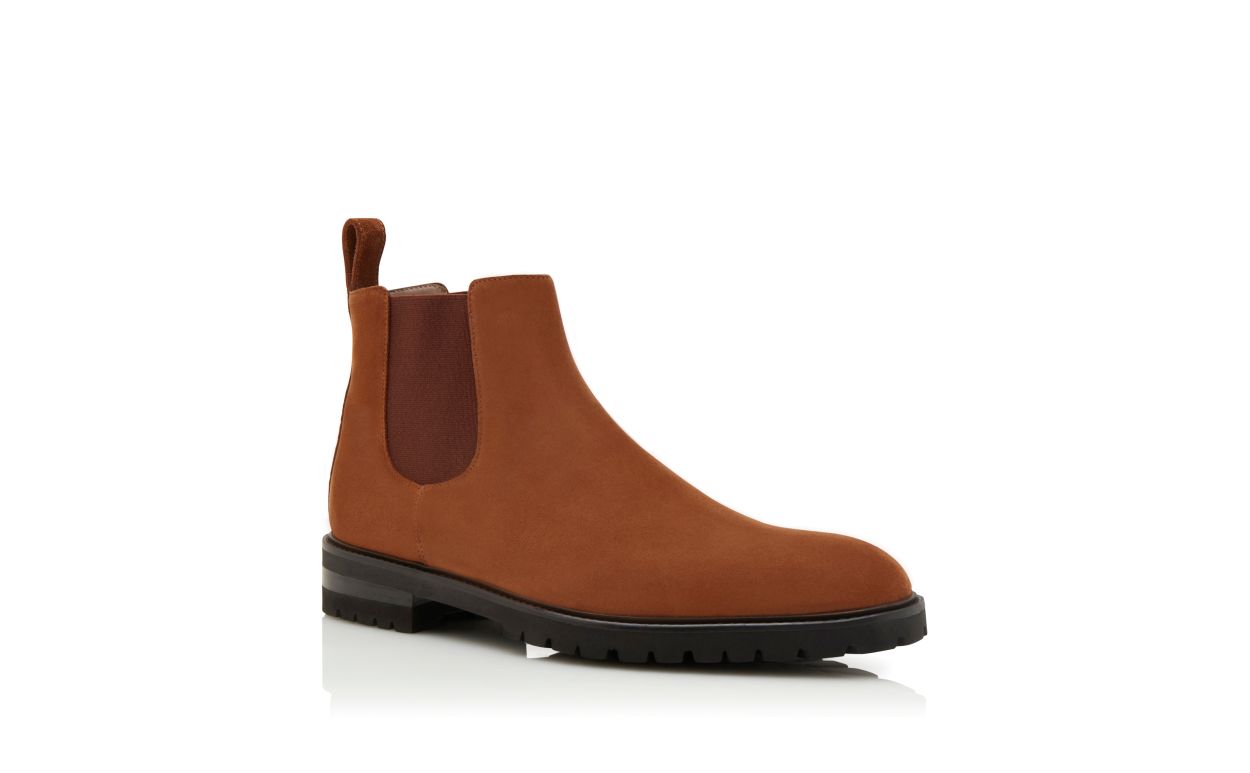 Bottines Chelsea en daim de veau brun
