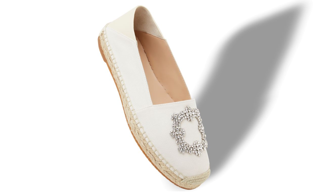 Espadrilles en coton crème clair