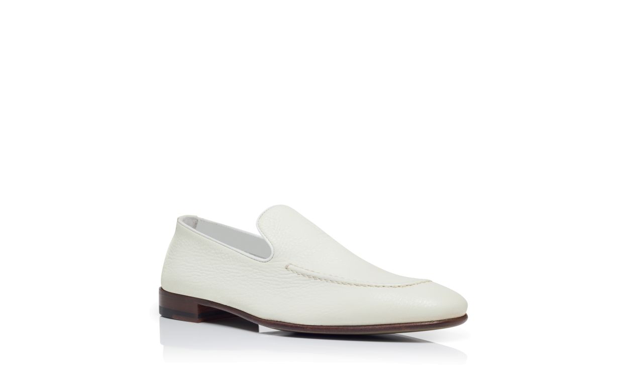 Mocassins en cuir de veau blanc