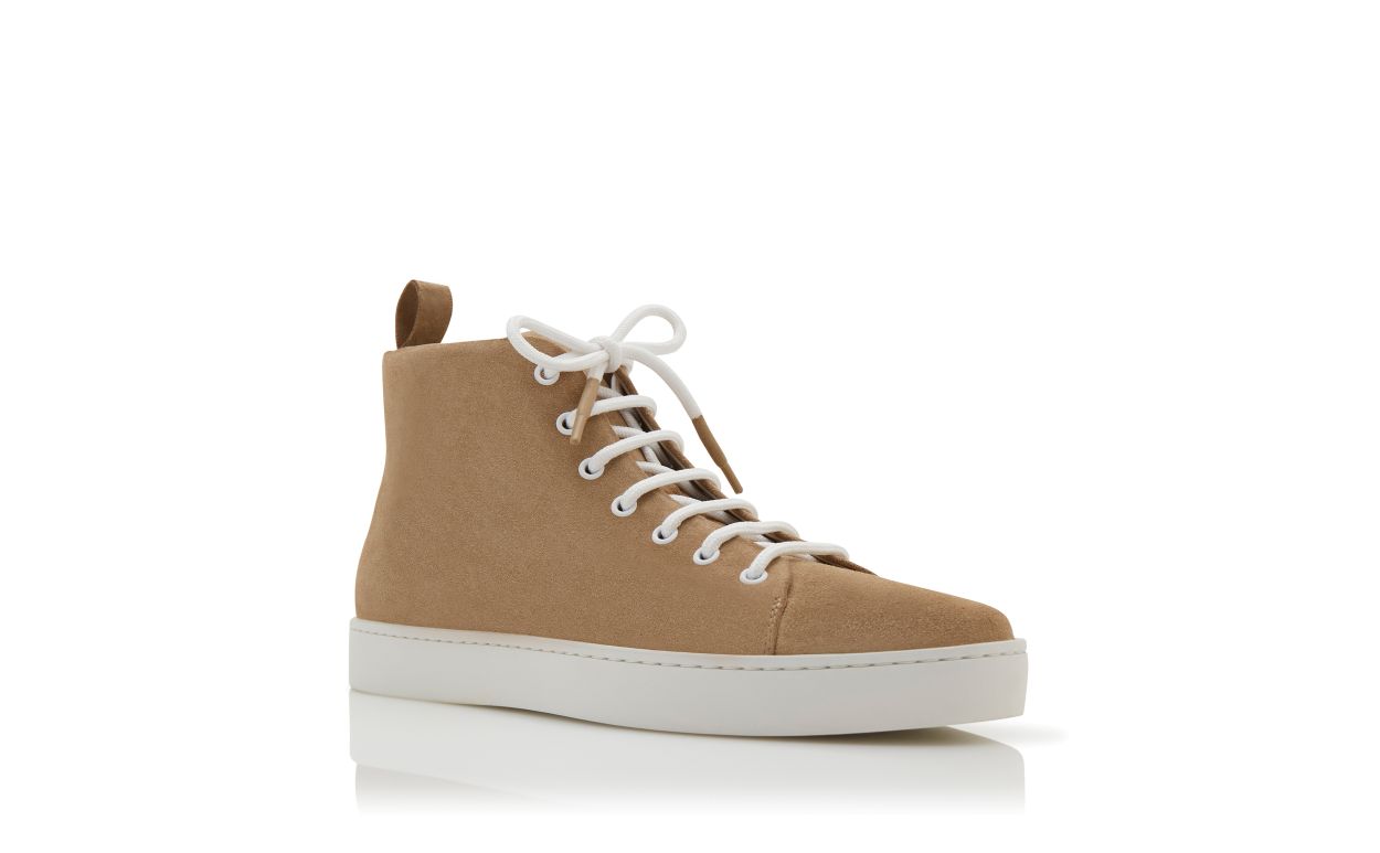Chaussures de ville en daim brun clair à lacets