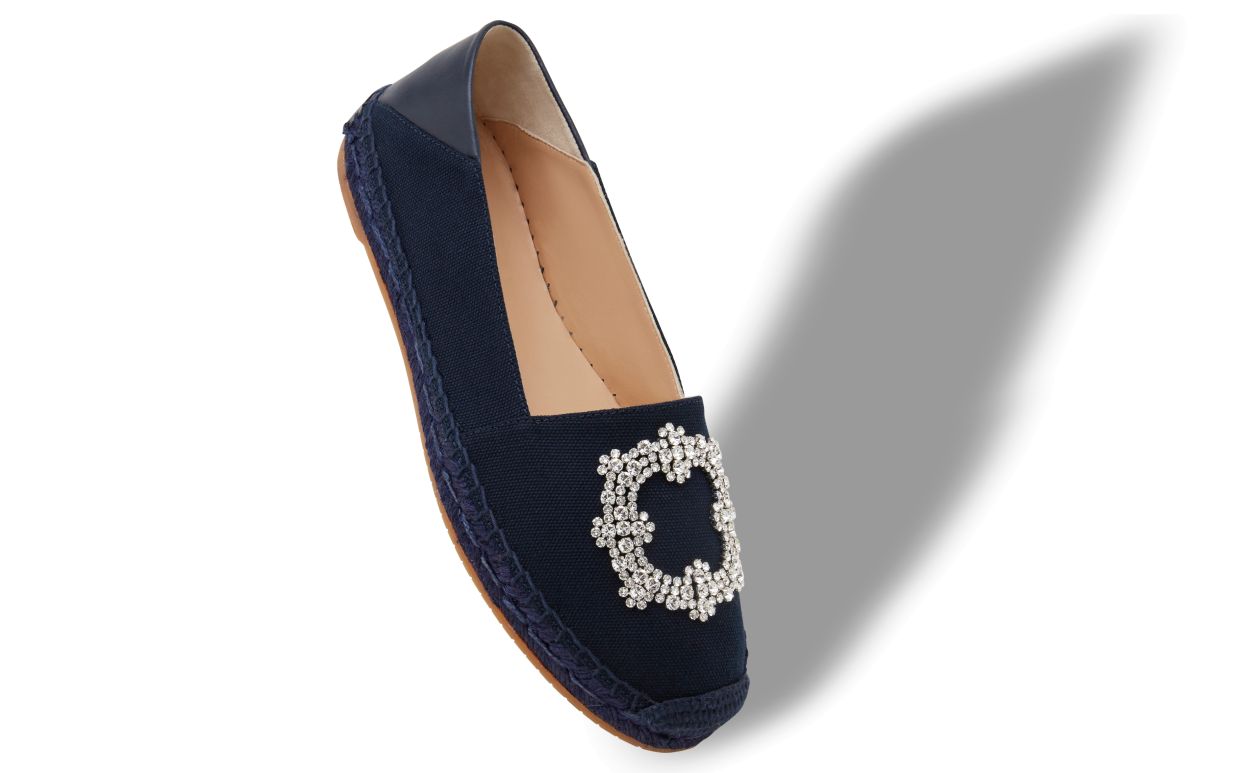 Espadrilles en coton bleu marine