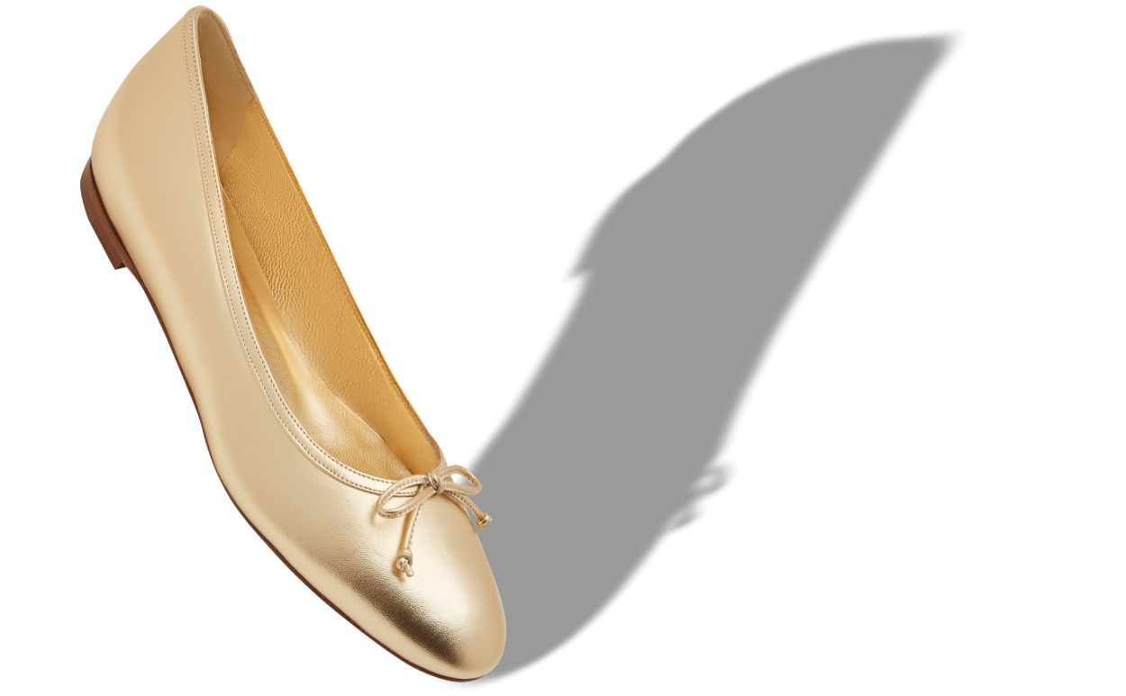 Mocassins en cuir de nappa dor