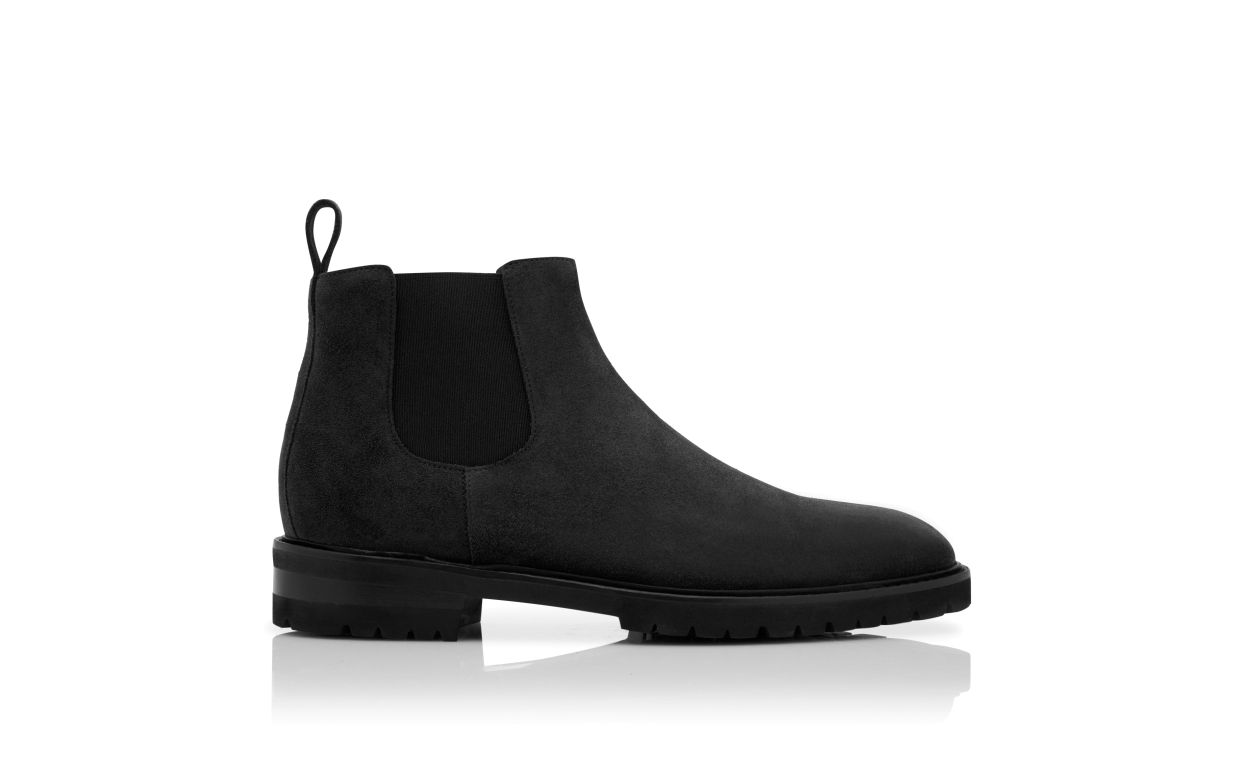 Bottes Chelsea en daim de veau noir