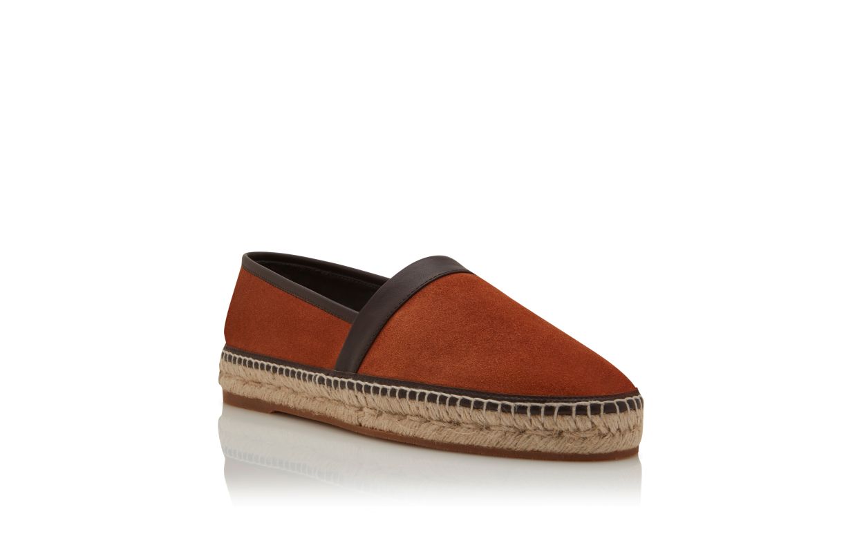 Espadrilles en daim de veau orange