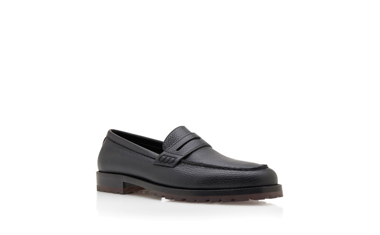 Mocassins en cuir de veau noir