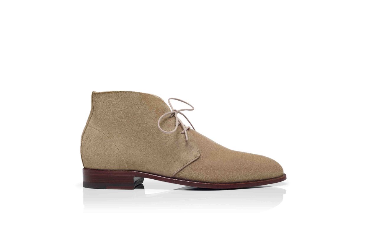 Bottes de désert en daim beige