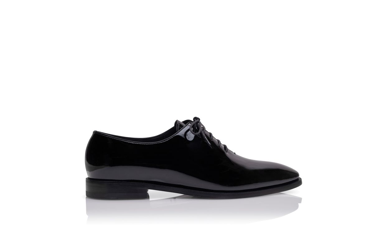 Chaussures à lacets en cuir de veau noir