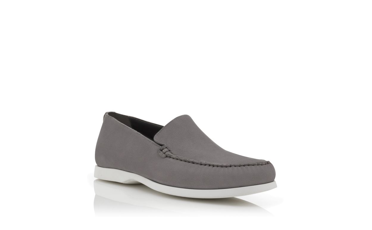 Chaussures de bateau en daim gris