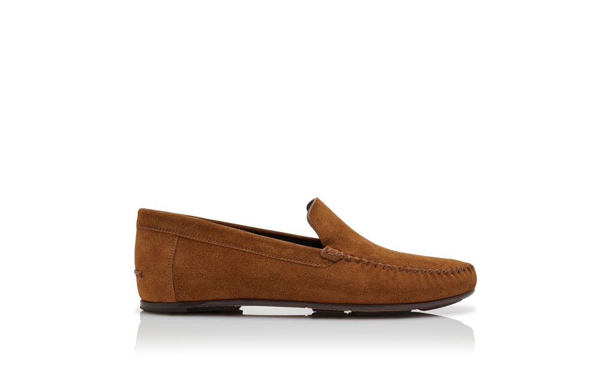 Chaussons en daim brun