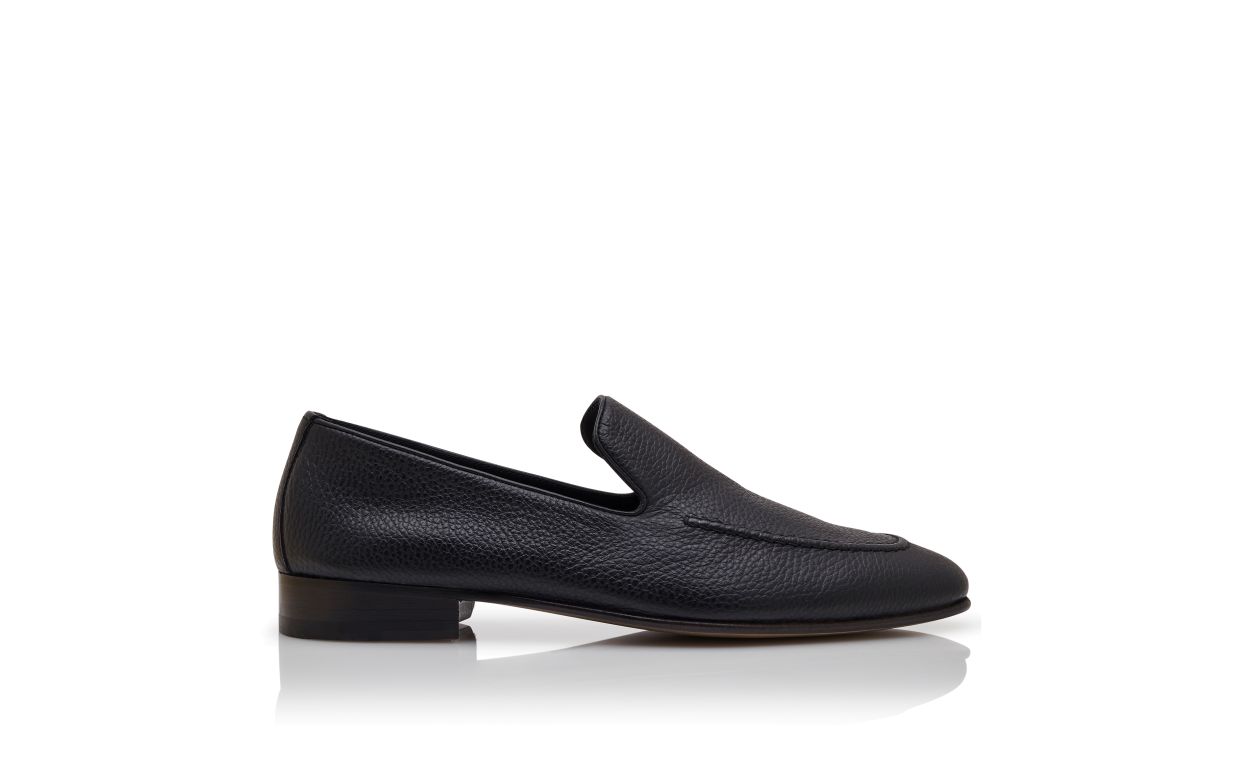 Mocassins en cuir de veau noir