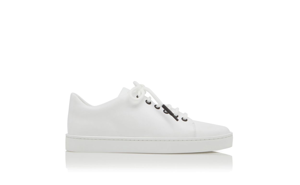 Chaussures basses en cuir de veau blanc