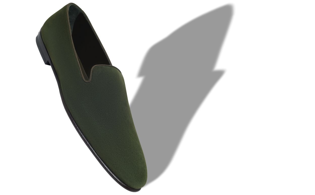 Mocassins en daim vert