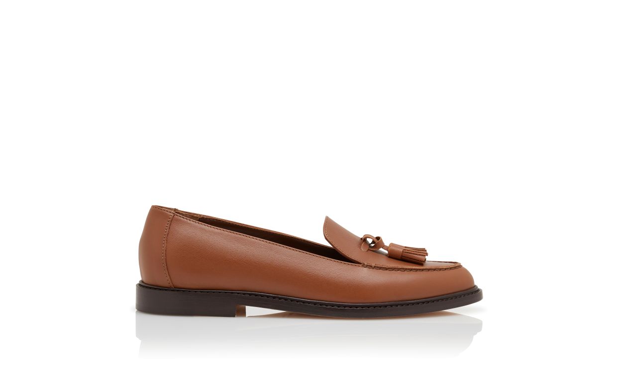 Mocassins en cuir de veau brun