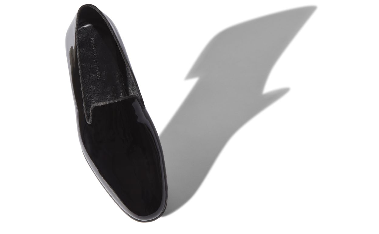 Mocassins en cuir patent noir