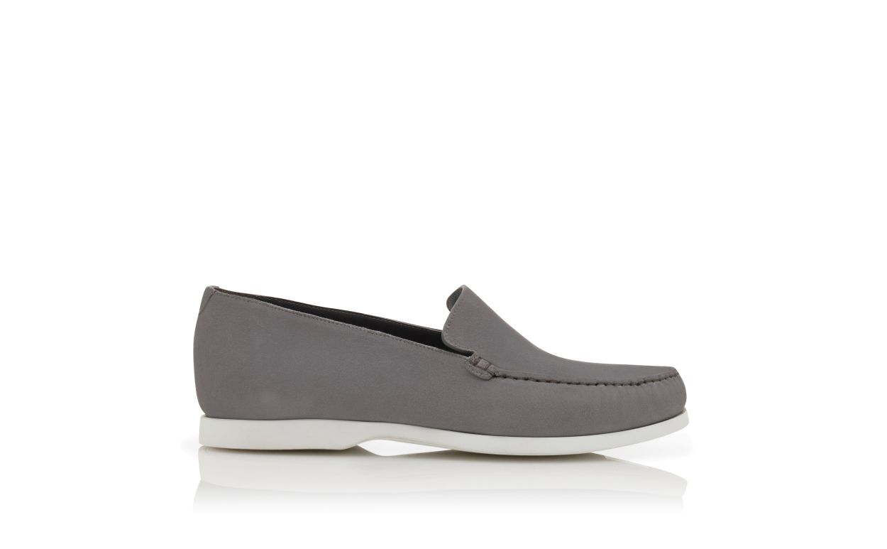 Chaussures de bateau en daim gris