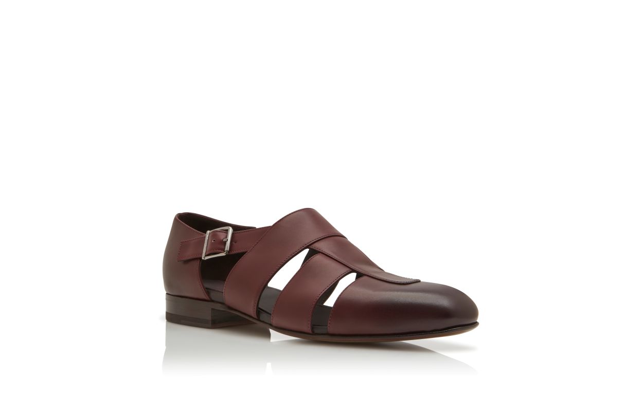 Sandales en cuir de veau rouge