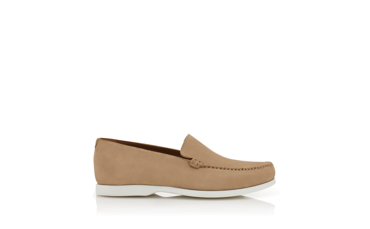 Chaussures de bateau en daim beige