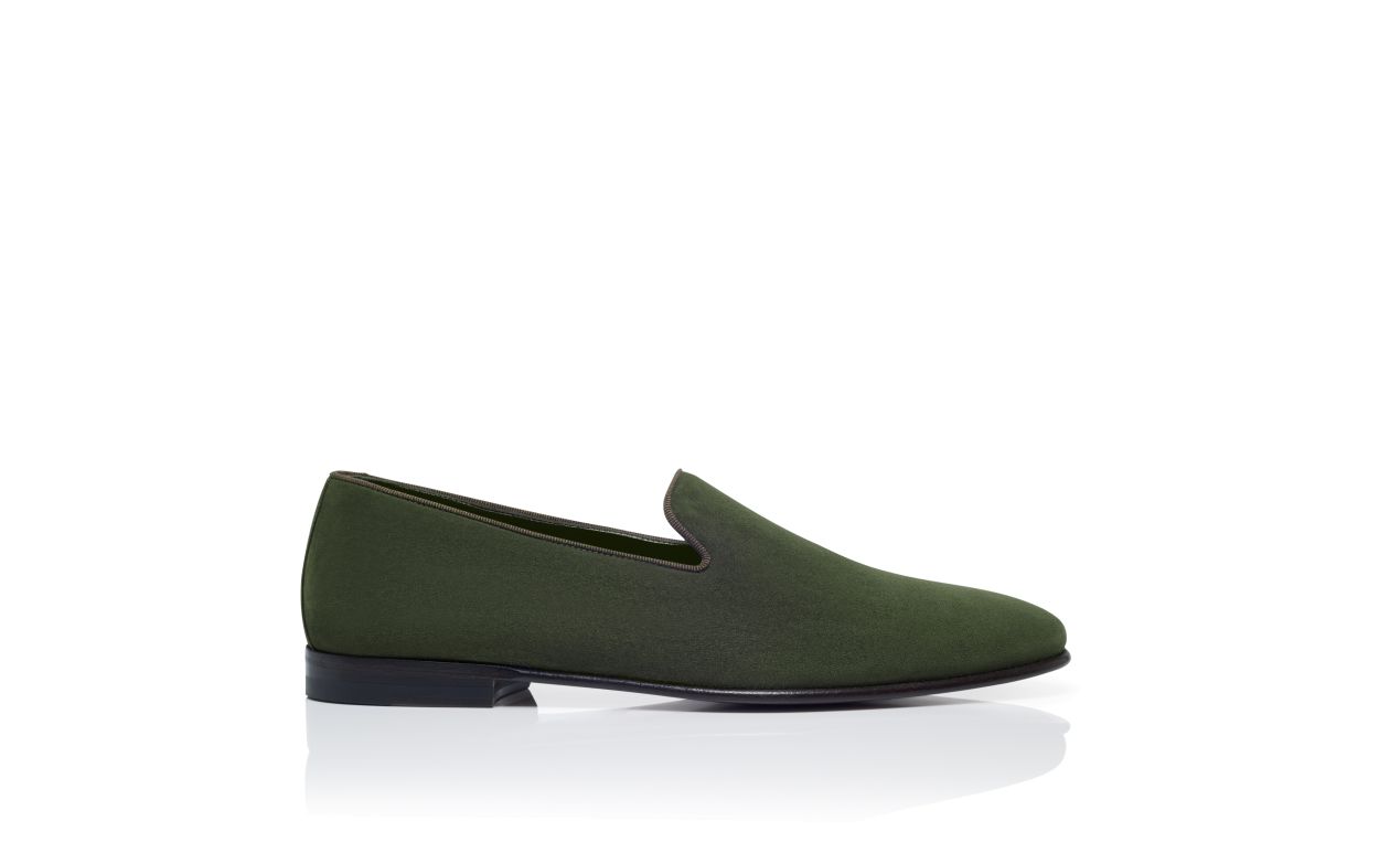 Mocassins en daim vert