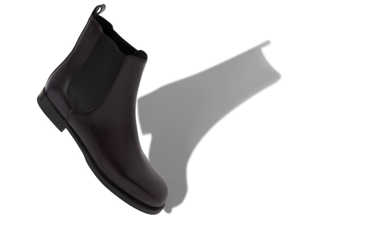 Bottes Chelsea en cuir de veau noir