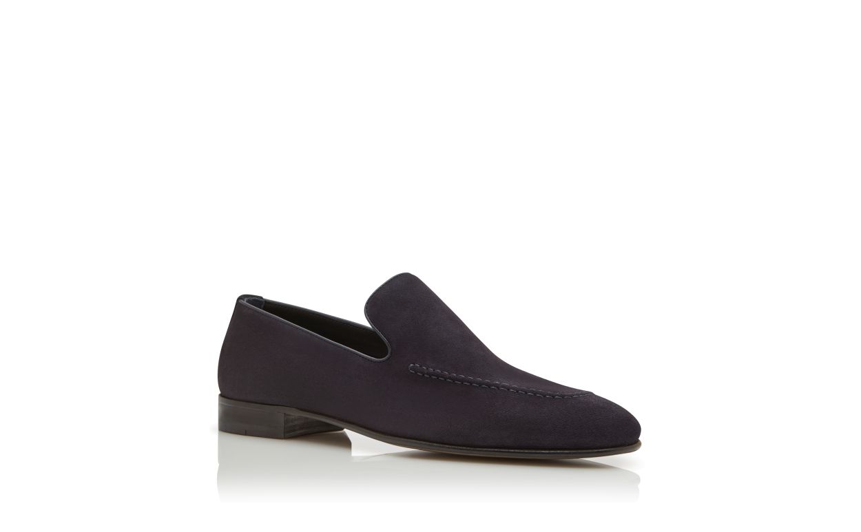 Mocassins en daim bleu marine