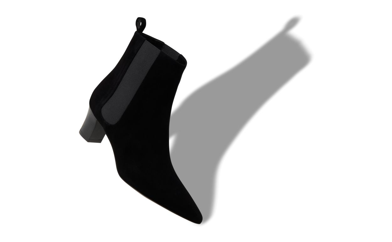 Bottes cheville en daim noir