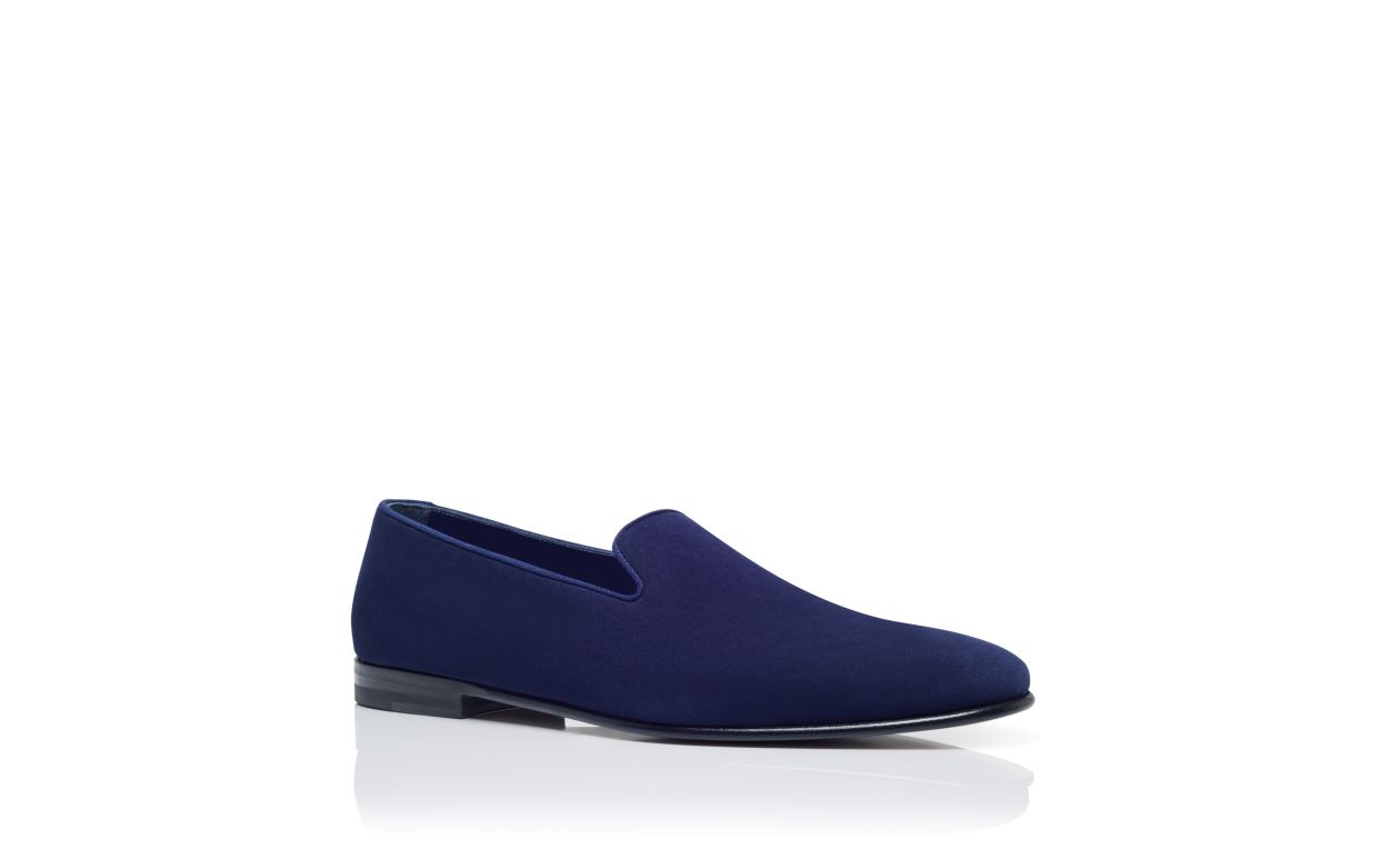Mocassins en daim bleu marine