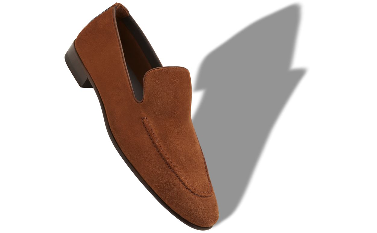 Mocassins en daim brun